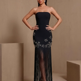 Eirlys Valenne — Snowflake Fringe Strapless Bandage Dress, alternate view 2