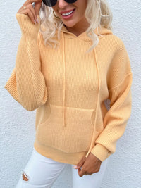 Paris Bellamy — Drawstring Dropped Shoulder Hooded Sweater