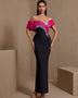 Off Shoulder Ruffled Crystal Bandage Dress