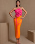 Huge Chest Flower Strapless Bandage Dress