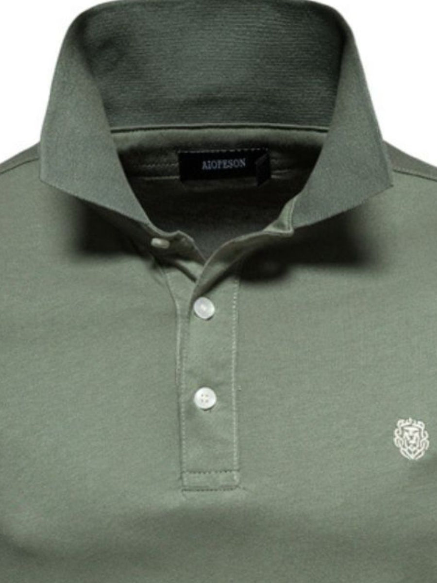 Men's Embroidered Collared Short Sleeve Polo - Opulent Empire