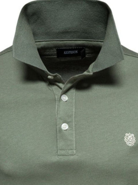 Men's Embroidered Collared Short Sleeve Polo - Opulent Empire