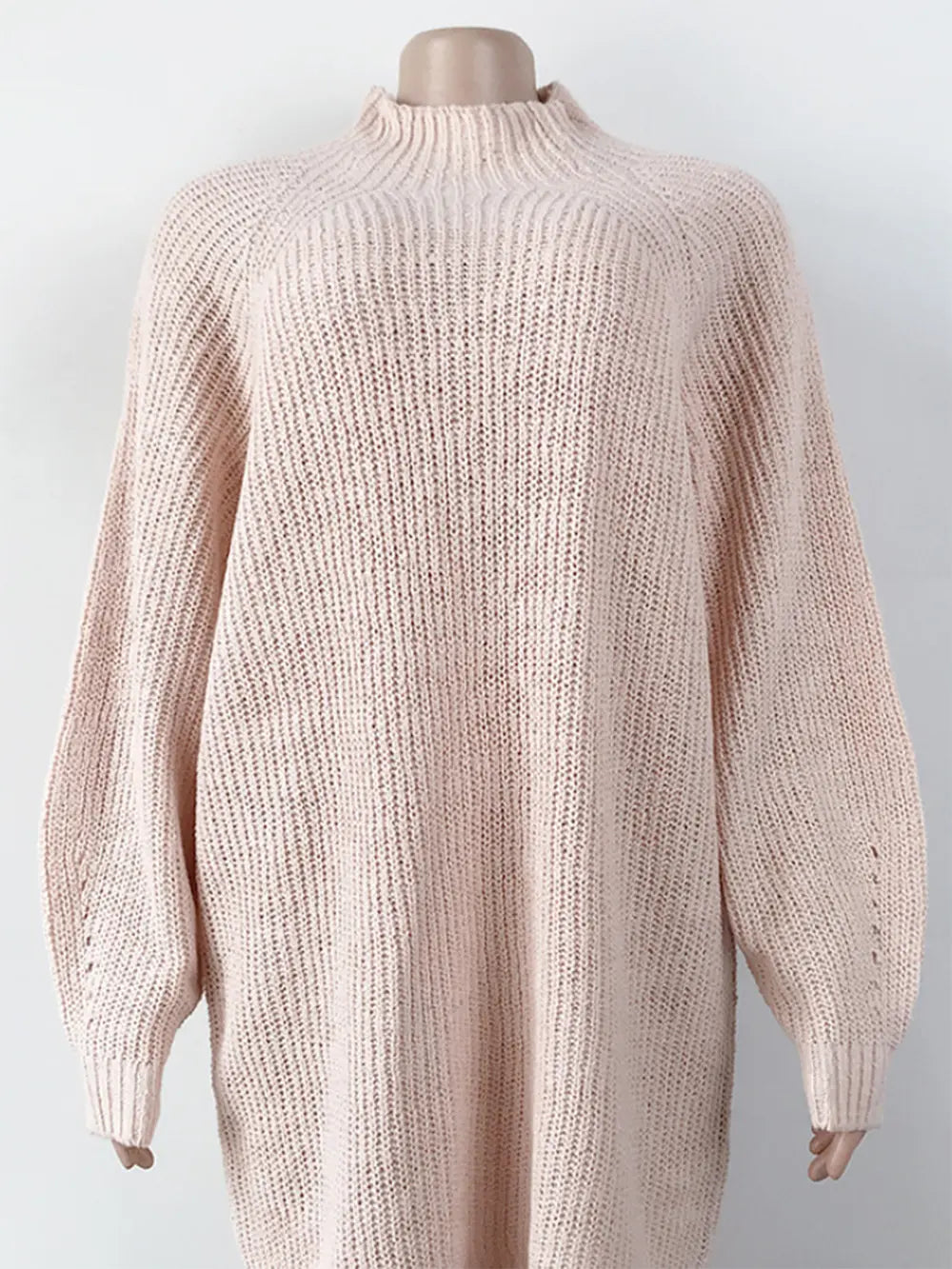Indigo Delacroix — Mock Neck Dropped Shoulder Sweater Dress, alternate view 2
