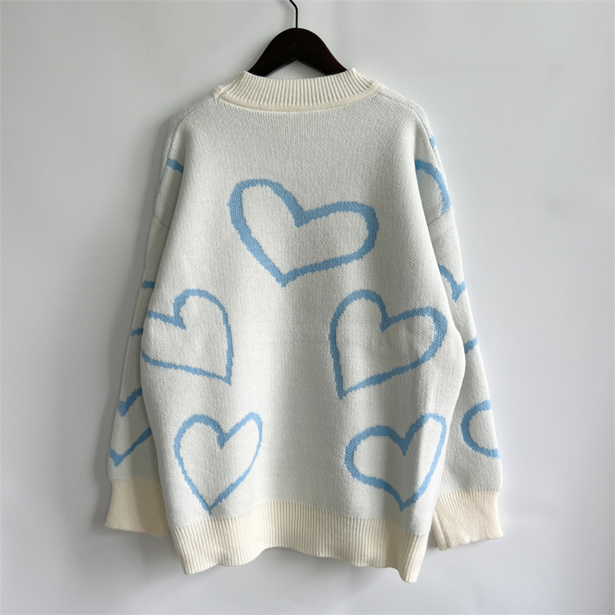 Nova Bellamy — Heart Pattern Long Sleeve Sweater, alternate view 12