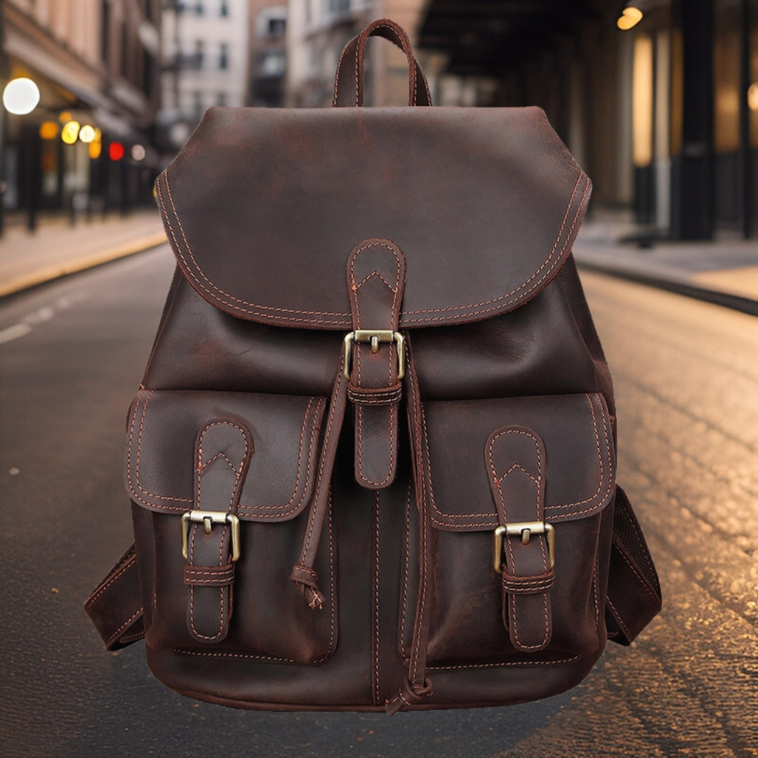 Peter™ — High-Quality Casual Leather Backpack Men's Statement Handbag, alternate view 4