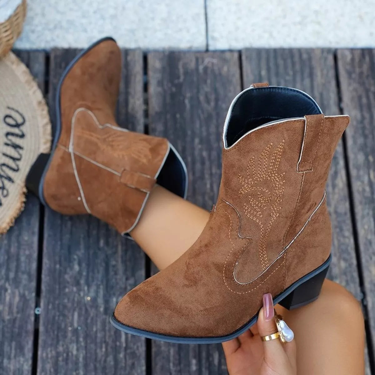 Lior Saint-Clair — Point Toe Block Heels Boots Fashion Footwear, alternate view 7