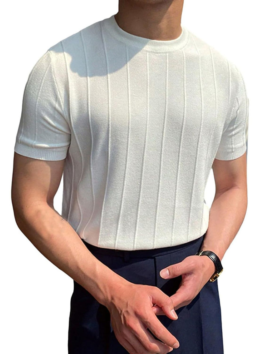 Benedict — Men's Full Size Round Neck Short Sleeve T-Shirt Plus Size