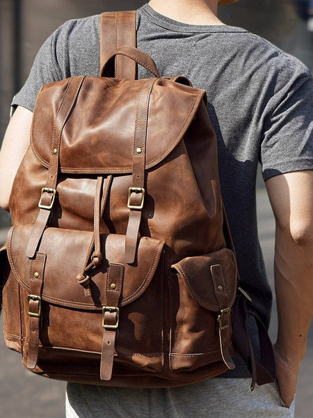 Ronald™ | Fashionable Handcrafted Leather Backpack