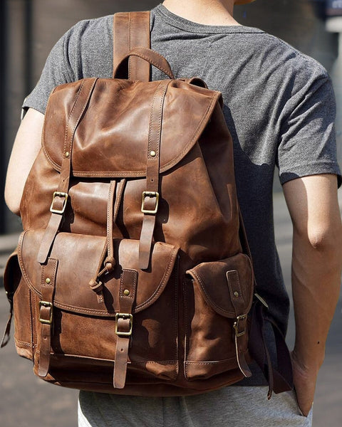 Ronald™ | Fashionable Handcrafted Leather Backpack
