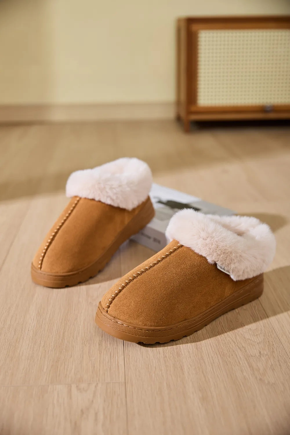 Rain Fiorenza — Faux Fur Round Toe Platform Slippers Fashion Footwear, alternate view 10