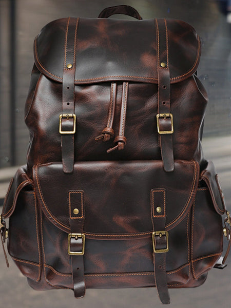 Ronald™ | Fashionable Handcrafted Leather Backpack
