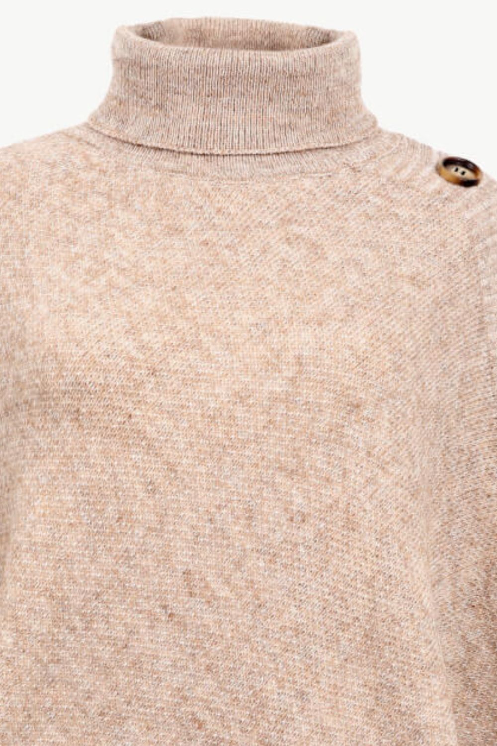 Onyx Versailles — Turtleneck Buttoned Poncho, alternate view 22