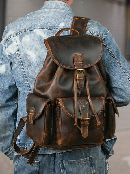 Edward™ | Premium Casual Leather Backpack