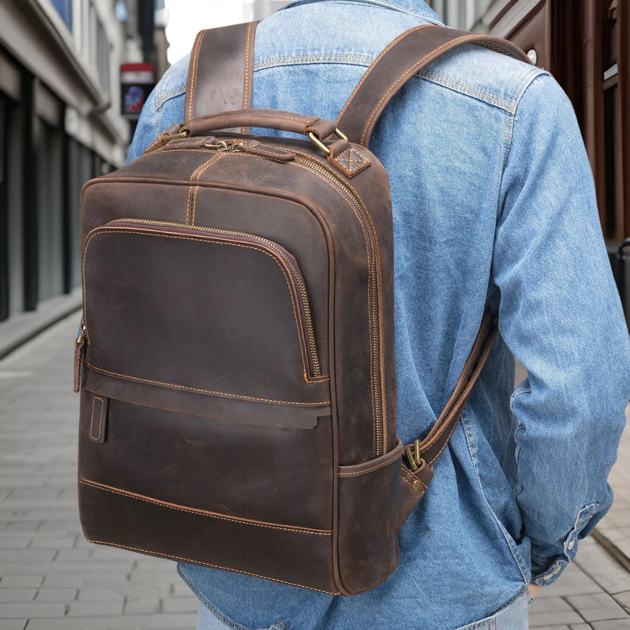 Henry™ — Stylish Business Leather Backpack Men's Statement Handbag