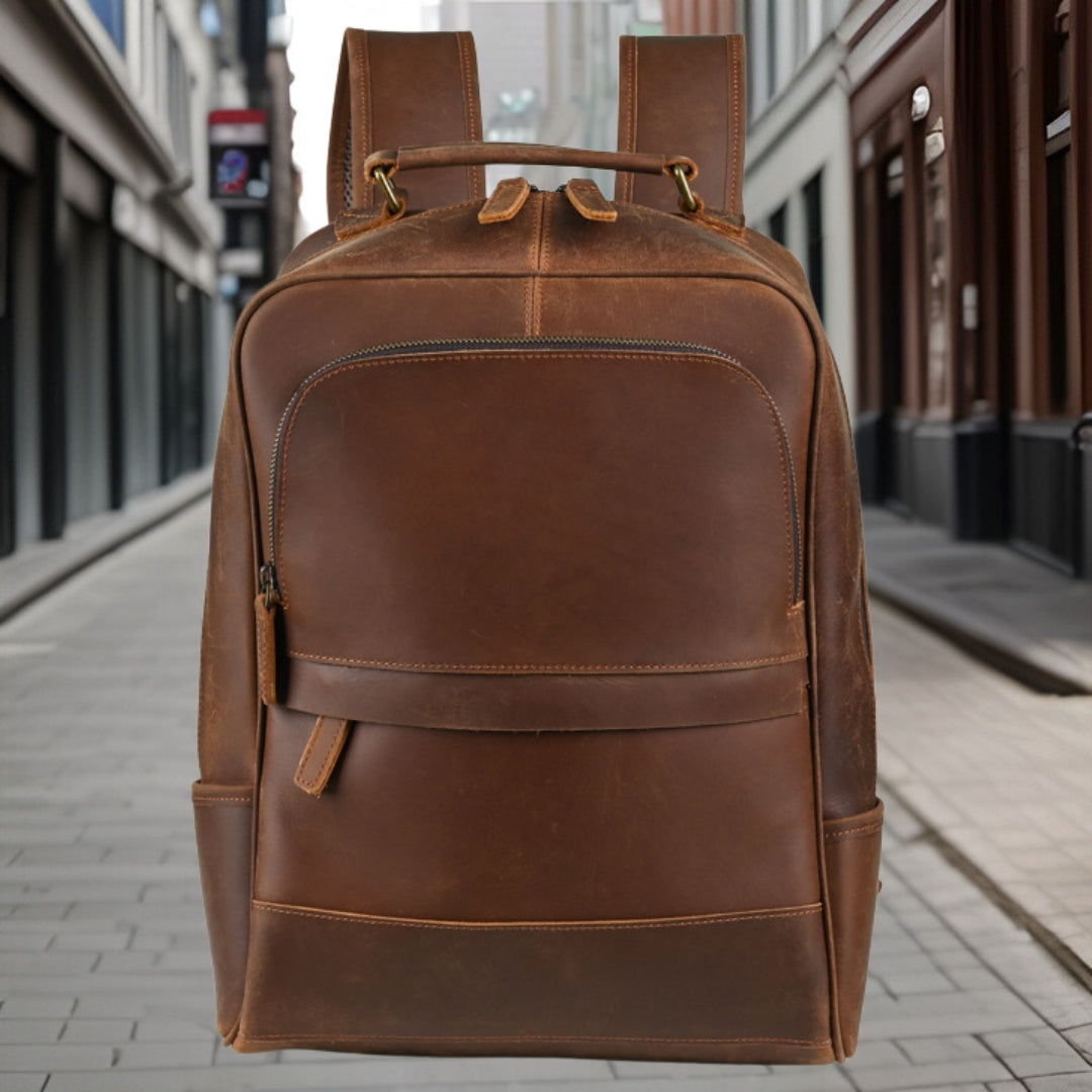 Henry™ — Stylish Business Leather Backpack Men's Statement Handbag, alternate view 3