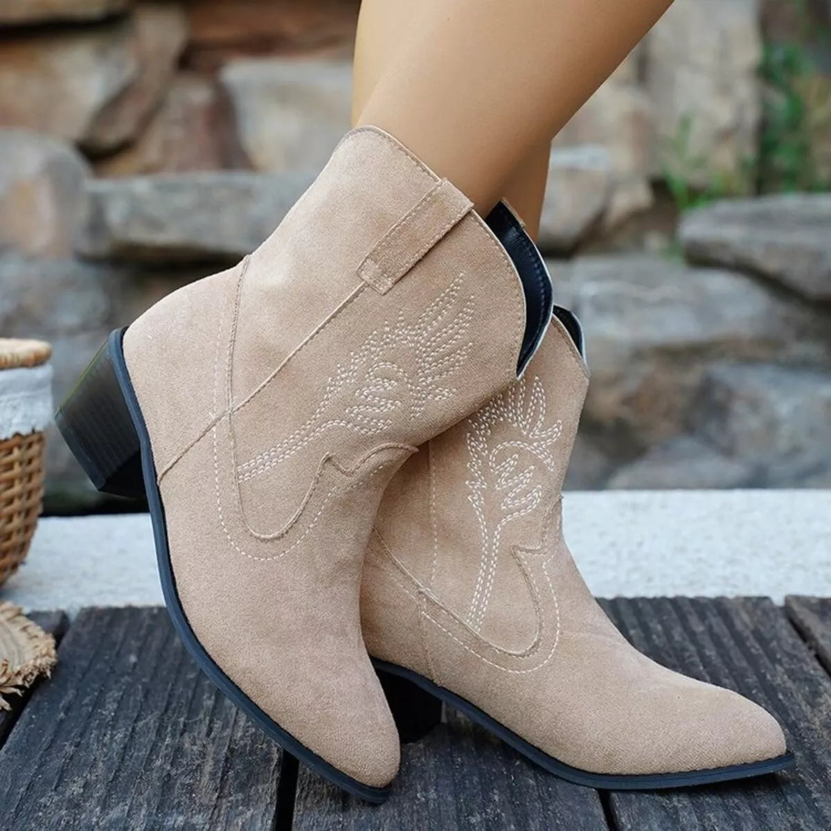 Lior Saint-Clair — Point Toe Block Heels Boots Fashion Footwear, alternate view 3