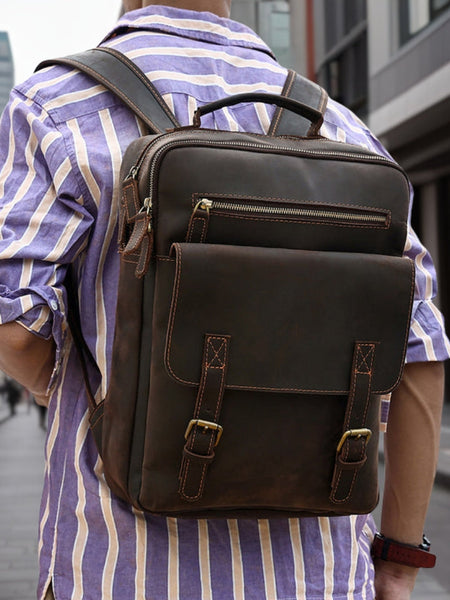 Timothy™ | Fashionable Trendy Leather Backpack