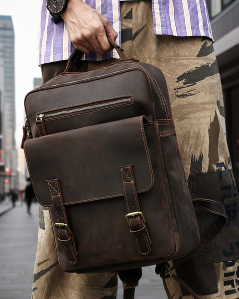 Timothy™ | Fashionable Trendy Leather Backpack