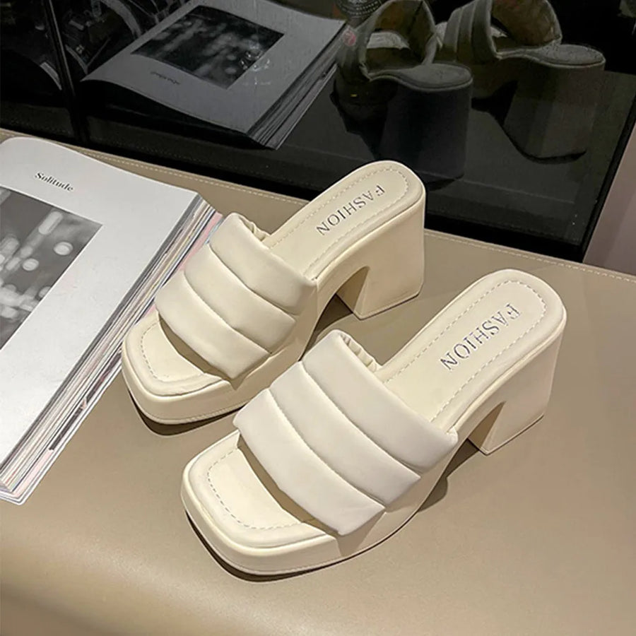 Jules Venturi — Open Toe Block Heel Sandals, alternate view 2
