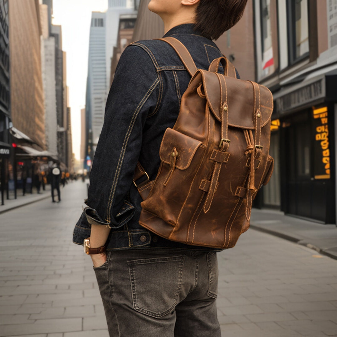 William™ — Premium Leather Travel Bag, alternate view 3