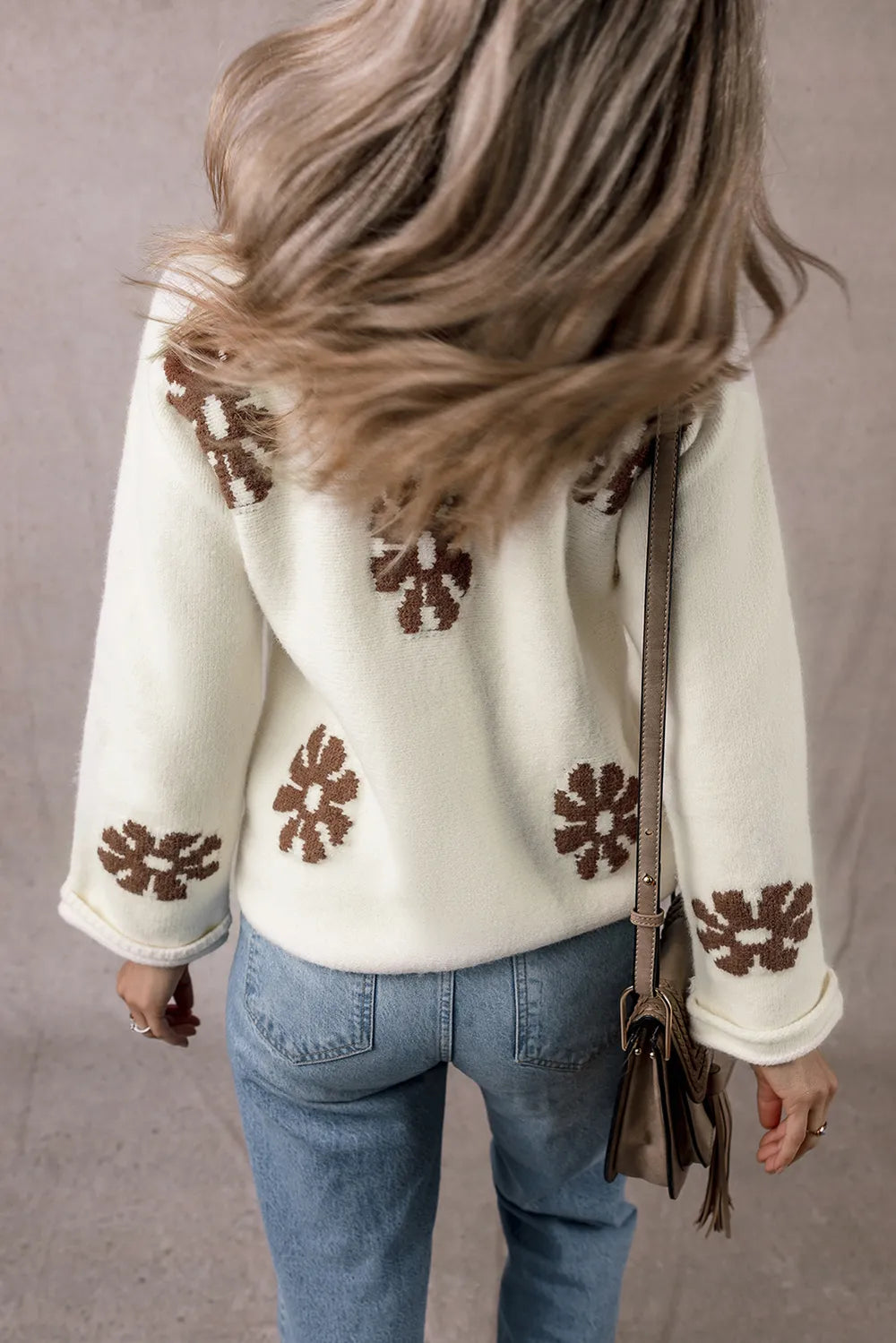 Ciel Moreau — Flower Round Neck Long Sleeve Sweater, alternate view 5