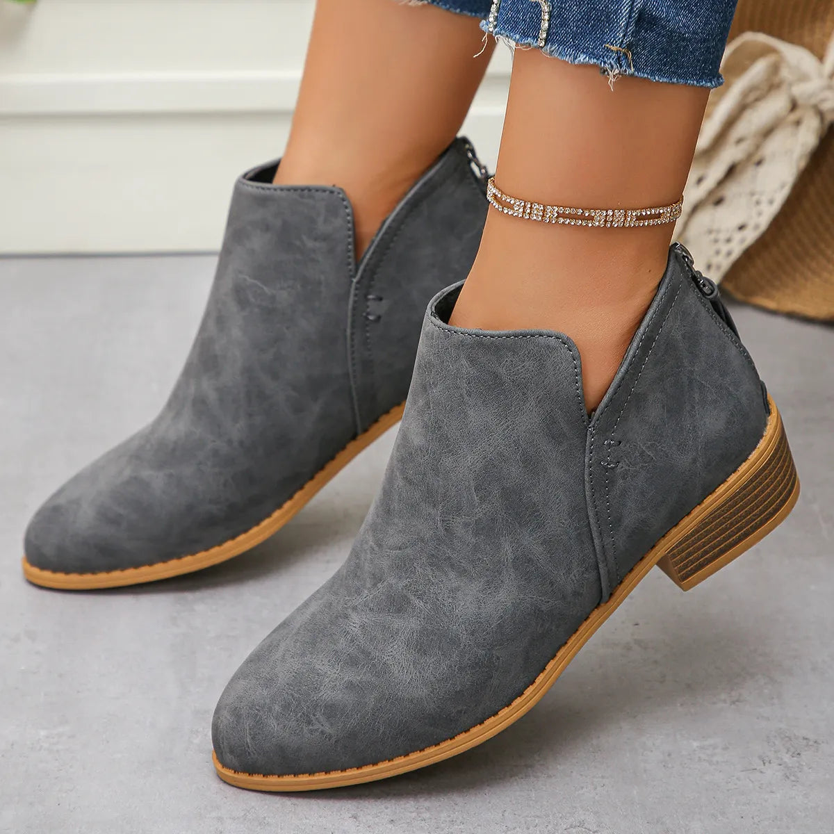 Sage Venturi — Classic Block Heel Ankle Boots, alternate view 13