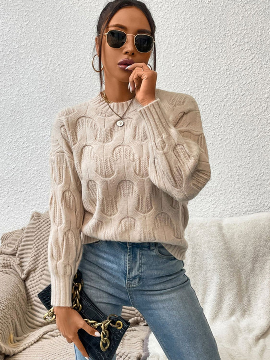 Monroe Delacroix — Round Neck Long Sleeve Sweater, alternate view 2