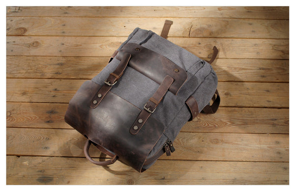 Vintage canvas backpack