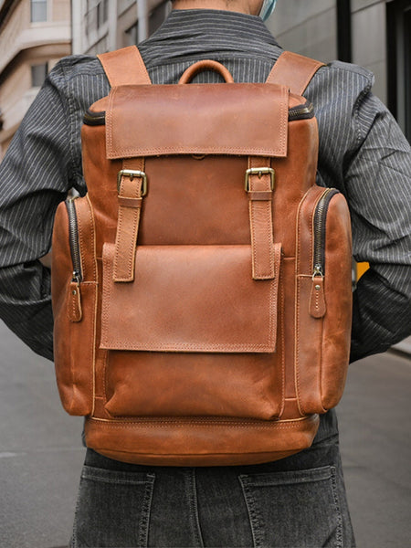 Carlton™ | Premium Casual Leather Backpack