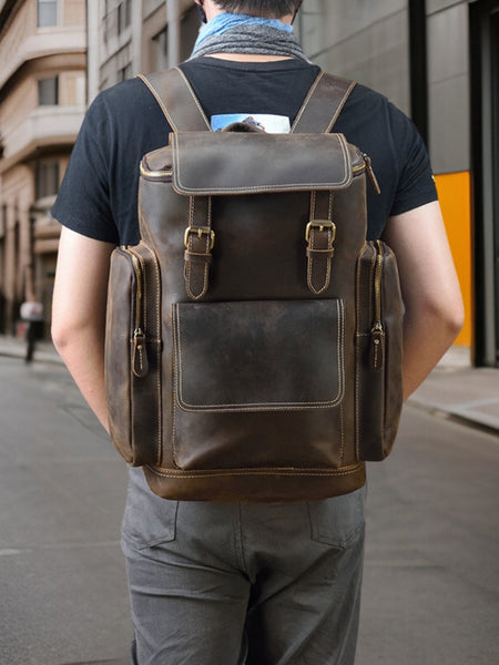 Carlton™ | Premium Casual Leather Backpack
