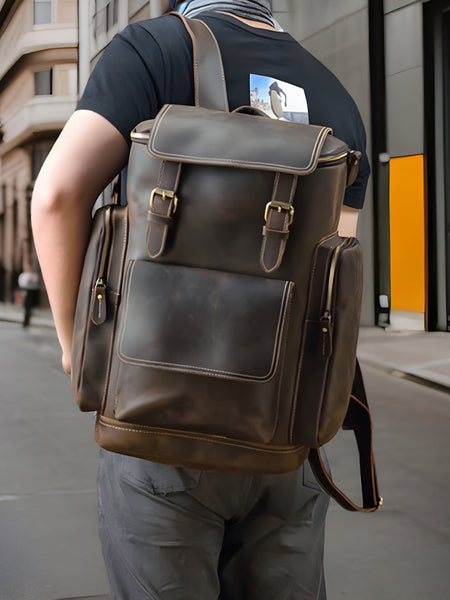 Carlton™ | Premium Casual Leather Backpack