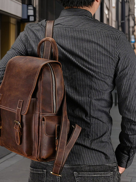 Danny™ | Fashionable Casual Leather Backpack