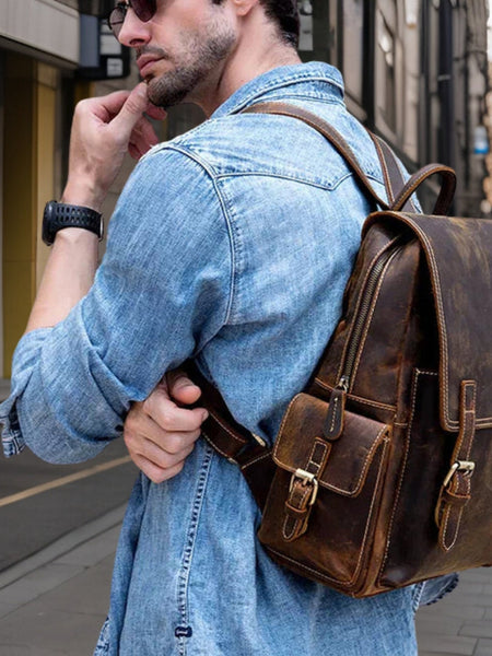 Danny™ | Fashionable Casual Leather Backpack
