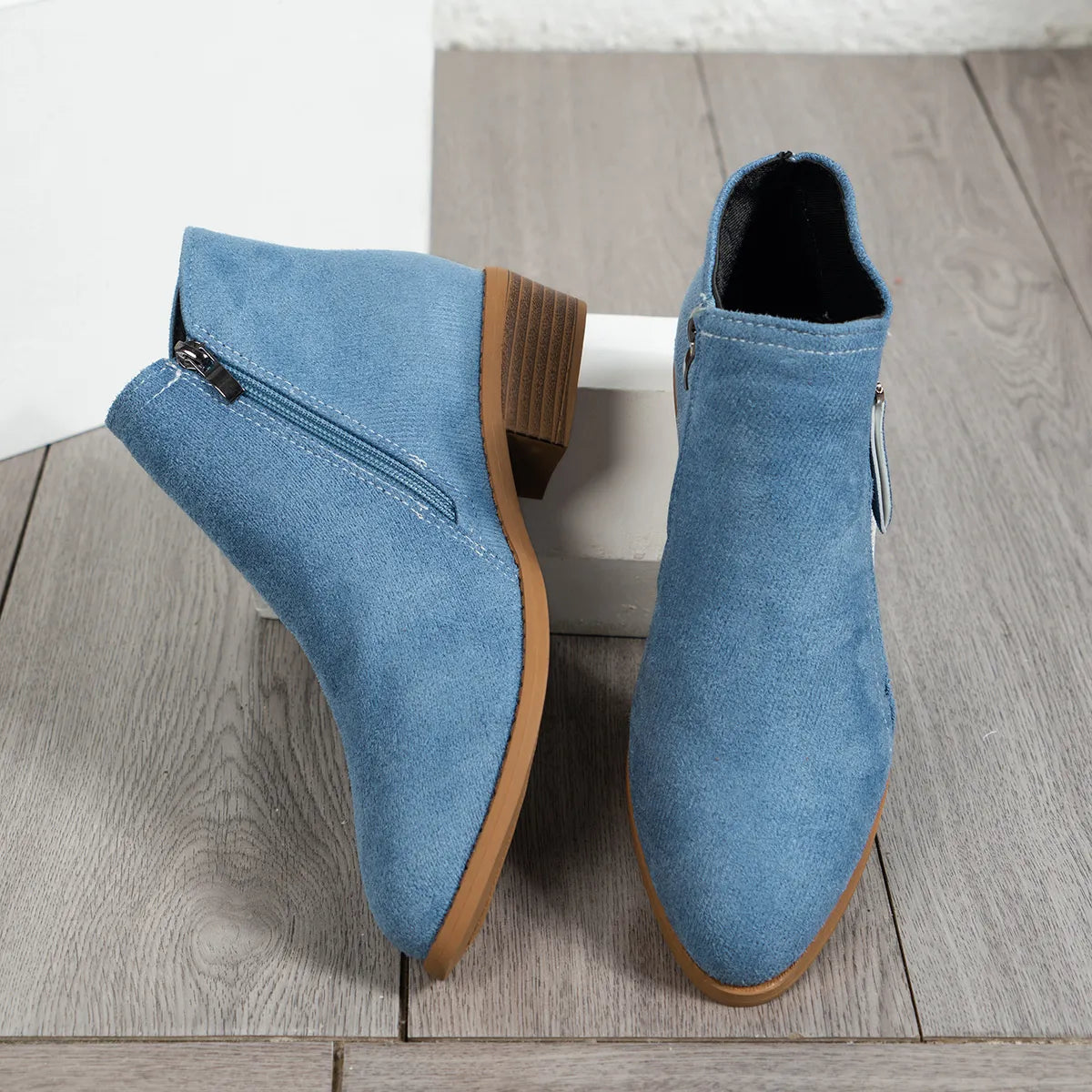 Bellamy Bellini — Side Zip Ankle Boots with Block Heel, alternate view 9