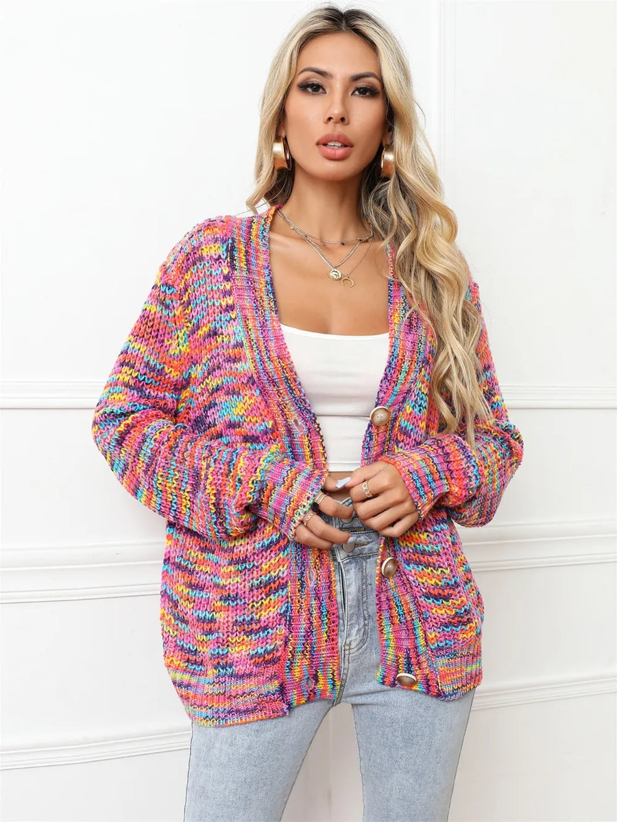 Sol Moreau — Angel Wings Button Up Dropped Shoulder Cardigan