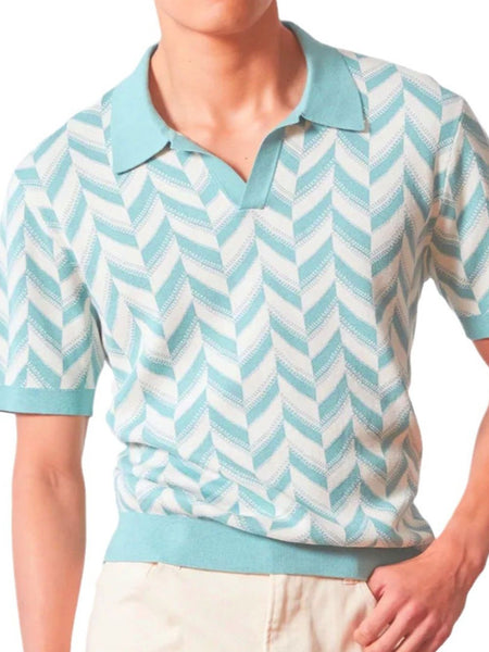 Men's Plus Size Contrast Short Sleeve Polo - Opulent Empire