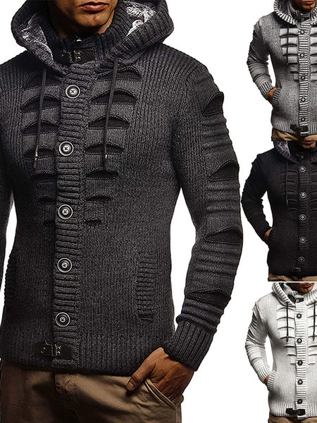 Ashton™ | Sweater - Men's Hooded Knitted Cardigan Jacket