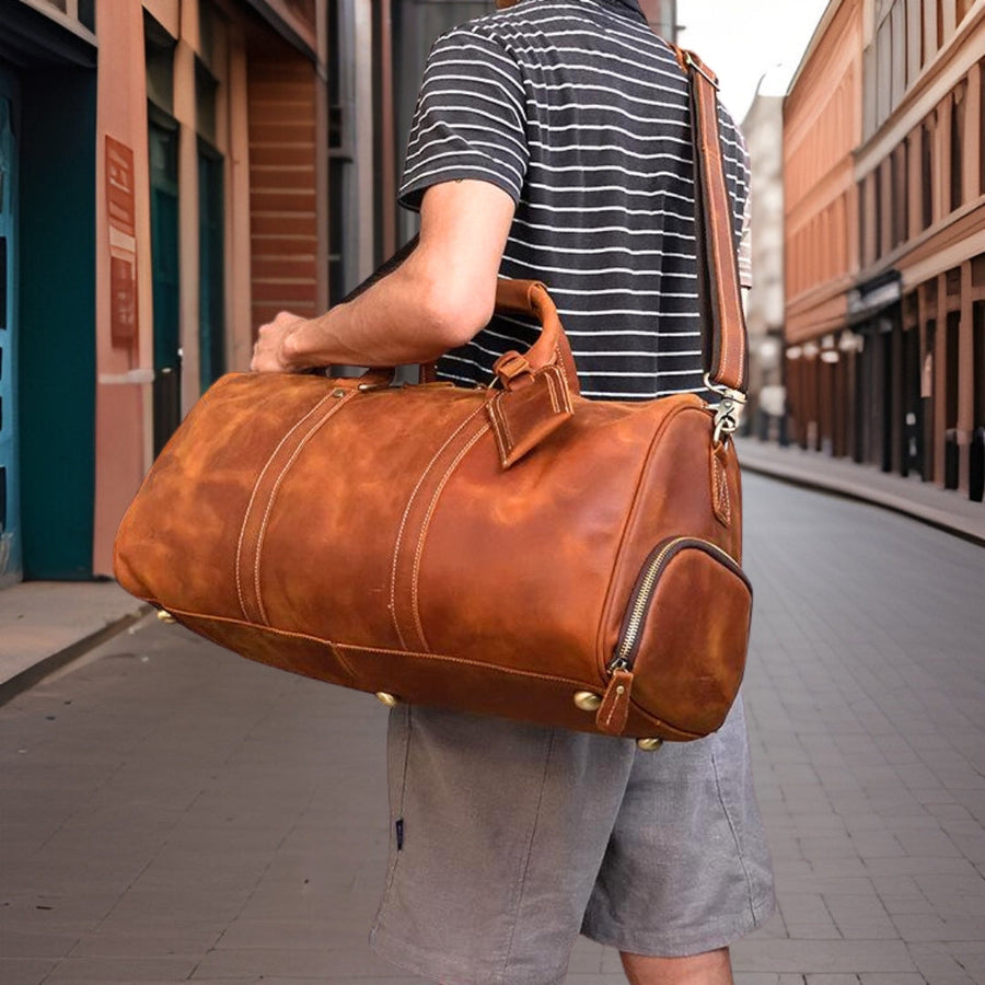 Keith™ — Premium Leather Duffle Bag