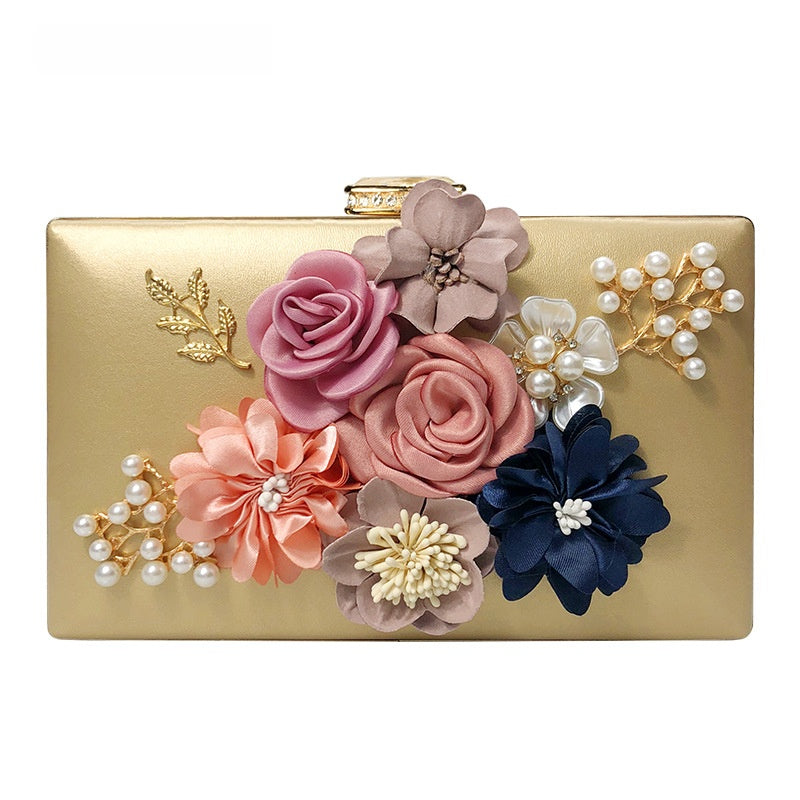 Juliet Evening Flower Clutch Bag - Elegant Floral Handbag