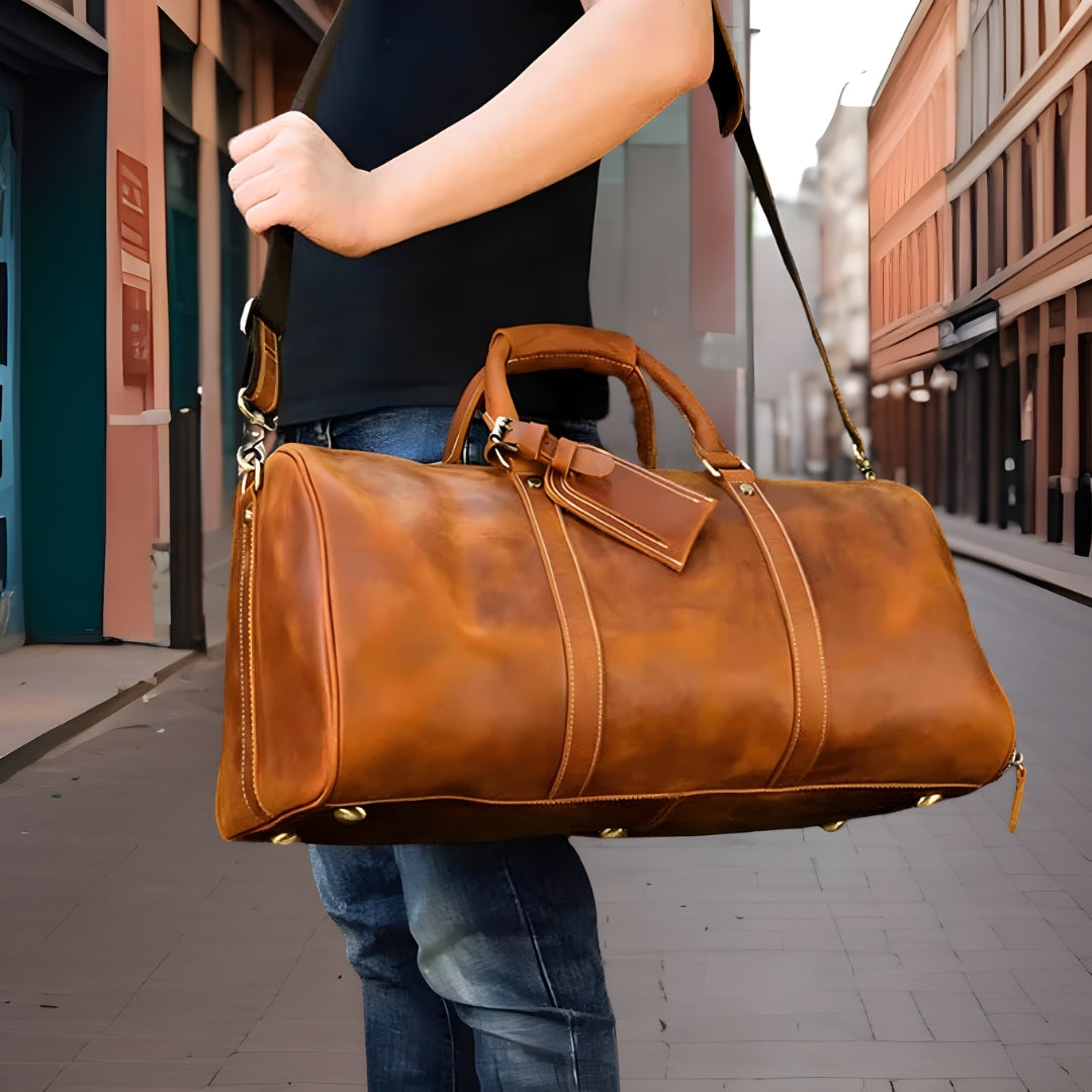 Keith™ — Premium Leather Duffle Bag, alternate view 3