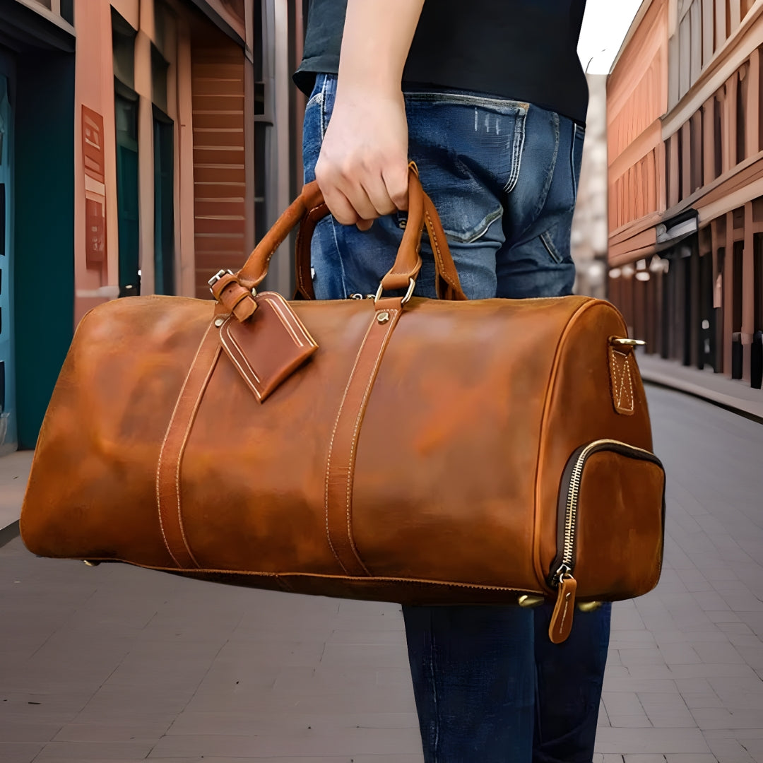 Keith™ — Premium Leather Duffle Bag, alternate view 4