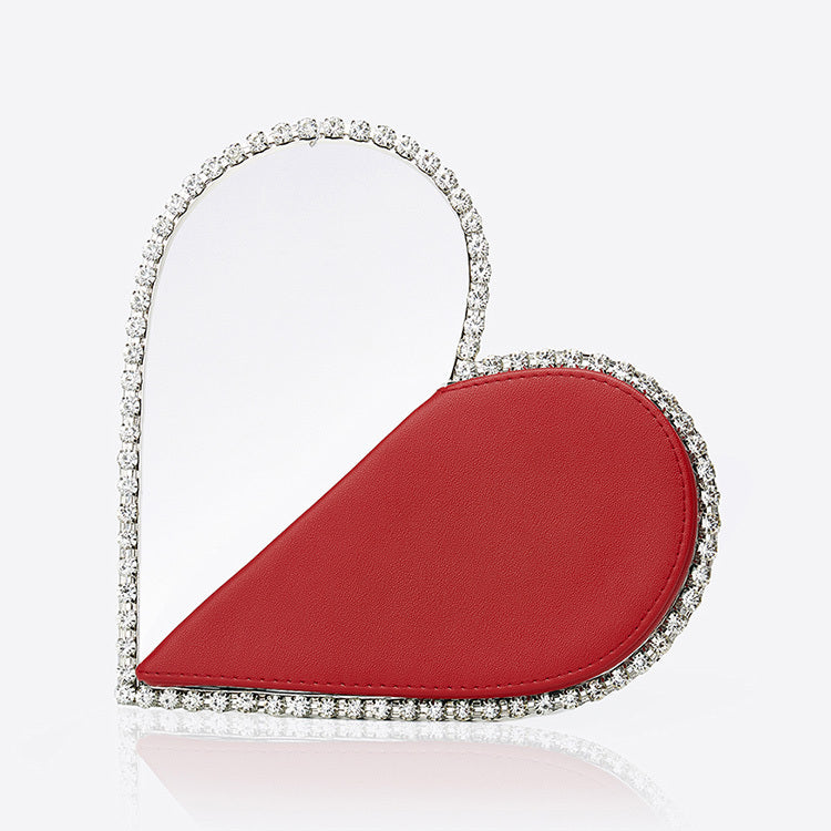 Love rhinestone evening bag handbag