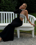 Crystal Asymmetric Cutout Fishtail Bandage Dress