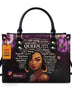 Luxury African Girl Print Leather Top-Handle Tote Handbag for Women