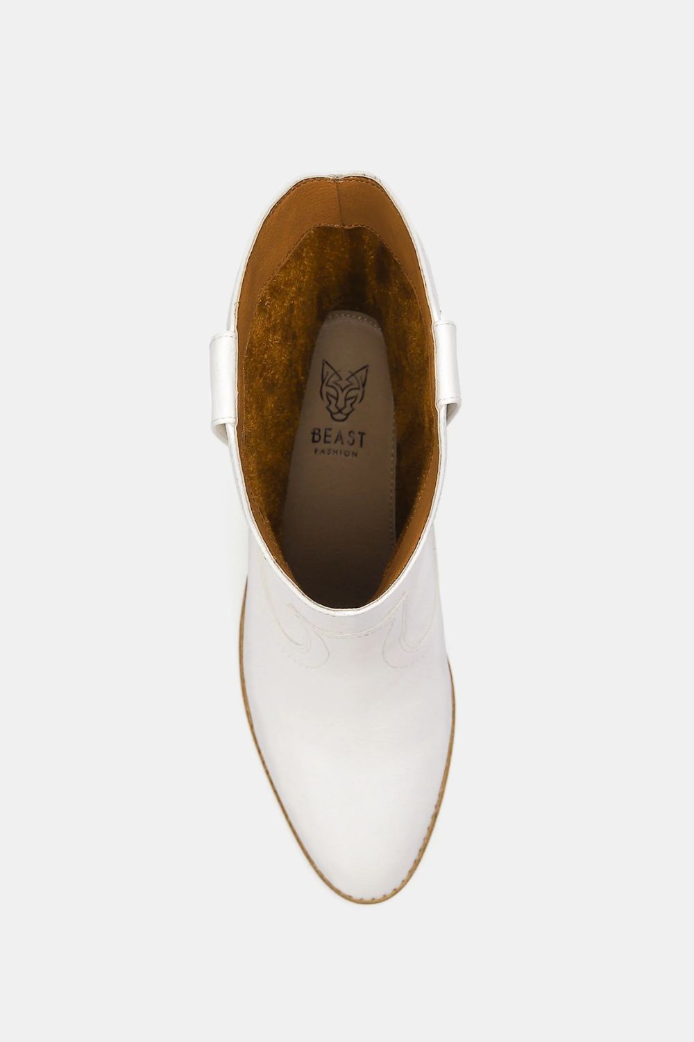 Nova Beaumont — Beast Fashion Butterfly Cut Detail Point Toe Boots White Fashion Footwear, alternate view 5