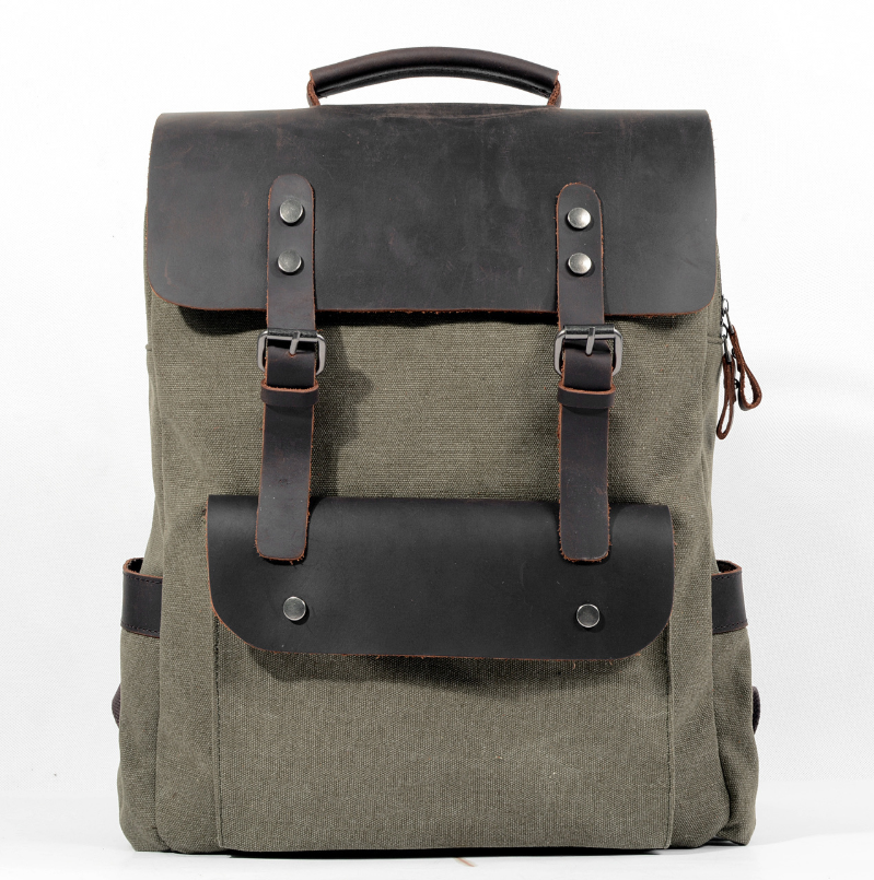 Vintage canvas backpack