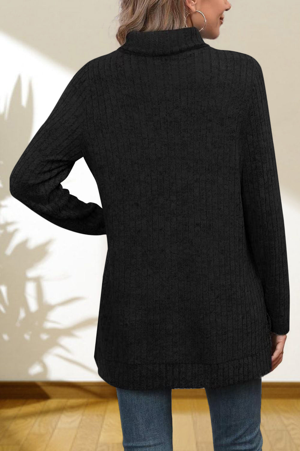 Ciel Rousseau — Turtleneck High Low Top, alternate view 8