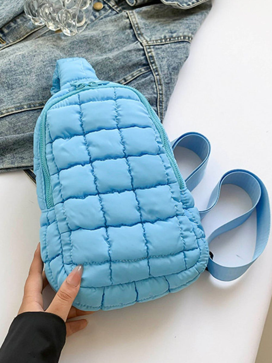 Quilted Nylon Crossbody  Bag