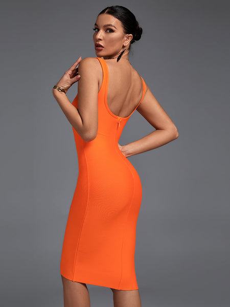 Strappy Sleeveless Backless Bandage Dress