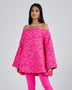 Loose Jacquard Off-Shoulder Dress for a Trendy and Casual Style